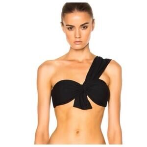 MARYSIA Venice One Shoulder Bikini Top Size Medium Black